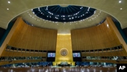 President Joe Biden addresses the 76th Session of the United Nations General Assembly at U.N. headquarters in New York, Sept. 21, 2021. 