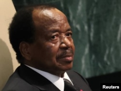 President Paul Biya of Cameroon waits to address the 71st United Nations General Assembly in New York, Sept. 22, 2016.