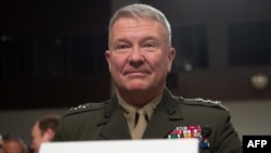 FILE - Then-Lt. Gen. Kenneth McKenzie testifies during a Senate Armed Services Committee hearing on Capitol Hill in Washington, Dec. 4, 2018.