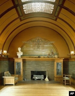 Wright's home and first studio in suburban Chicago, Illinois, was not as far out - by conventional standards - as his later work.