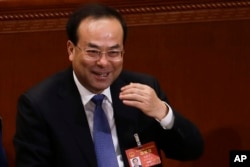 2017年3月6日，中共重庆市委书记孙政才在北京开会。