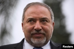 FILE - Israel's head of Yisrael Beitenu party Avigdor Lieberman in a Feb. 23, 2015 photo.
