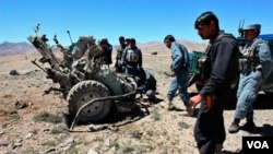 Lokasi serangan udara NATO yang menewaskan 8 pengawal Afghanistan di provinsi Ghazni (3/5).