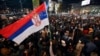 Thousands protest in Serbian capital over fatal train station accident