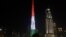 FILE - The Burj Khalifa skyscraper in Dubai, United Arab Emirates, displays the flag of India to honor the visit of Indian Prime Minister Narendra Modi, Feb. 10, 2018.