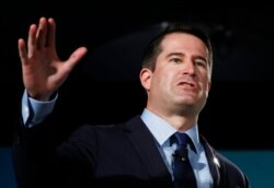 FILE - Rep. Seth Moulton, D-Mass., speaks in Las Vegas, Aug. 3, 2019.