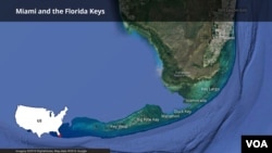 Map of Miami and the Florida Keys