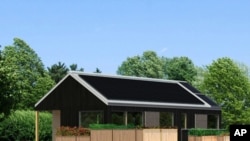 Artist's rendering of the solar-powered house Middlebury College students designed as part of a global competition.