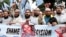 Supporters of Muslim Student Organization chant slogans during a protest after the Supreme Court overturned the conviction of a Christian woman sentenced to death for blasphemy against Islam, in Islamabad, Pakistan, Nov. 2, 2018. 