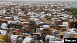 FILE - Huts and sheds are seen at the Gamboru Ngala internally displaced persons (IDPs) camp in Borno, Nigeria, April 27, 2017. More than 200 displaced persons in Borno state, a majority from the camp in Gamboru Ngala, reportedly were abducted last week.