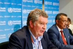 FILE PHOTO: Executive Director of the World Health Organization's emergencies program Mike Ryan speaks at a news conference on the novel coronavirus in Geneva, Feb. 6, 2020.