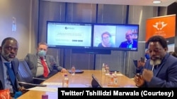 Joseph Kabila, l'ancien président de la RDC défend sa thèse de doctorat à l'Université de Johannesburg, en Afrique du Sud, le 16 juillet 2021. (Twitter/ Tshilidzi Marwala)