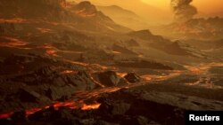 The surface of the newly discovered exoplanet called Gliese 486 b, a type of planet known as a "hot super-Earth" is seen in an undated artist's impression. (Renderarea/Handout via REUTERS )