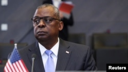 El secretario de Defensa de Estados Unidos, Lloyd Austin, en Bélgica, el 21 de octubre de 2021.