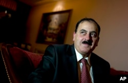 FILE - Gen. Salim Idris speaks during an interview in Antakya, Turkey.