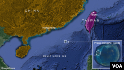 The Pratas Islands, in the South China Sea