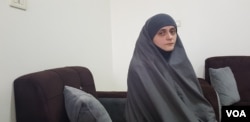 Sabina, a Bosnian widow of an IS fighter, is pictured at the al-Roj camp, Syria, March 1, 2019. She says she came to live in the "Islamic State" because her husband saw it as the right place for his future family, after witnessing the genocide and ethnic cleansing against Bosnian Muslims in the 1990s. (H.Murdock/VOA)