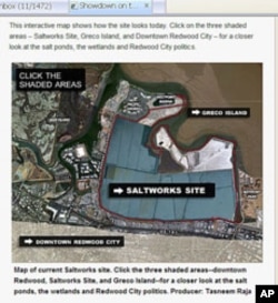 New reader Rebecca Otto became captivated by Bay Citizen's interactive map illustrating a story about a region of salt flats.