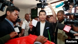 Le président malgache Andry Rajoelina à Antananarivo, Madagascar, le 25 octobre 2013. 