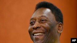FILE - Brazilian soccer legend Pele in 2015.