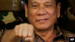 FILE - Philippine President Rodrigo Duterte.
