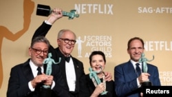 ทีมนักแสดงจากภาพยนตร์ Conclave คว้ารางวัล SAG ที่นครลอสแอนเจลิส แคลิฟอร์เนีย 23 ก.พ. 2025