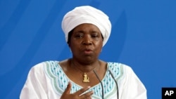 FILE - Nkosazana Dlamini-Zuma, chairwoman of the African Union Commission.