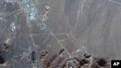This Nov. 4, 2020, satellite photo by Maxar Technologies shows Iran's Fordo nuclear site. Iran has begun construction on a site at its underground nuclear facility at Fordo, satellite photos obtained Friday, Dec. 18, 2020, by the Associated Press show.