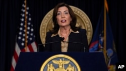 Governadora de Nova Iorque, Kathy Hochul.
