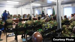 Senior military officers of the African Union Mission in Somalia (AMISOM) and other international partners attend the closing session of the AMISOM Sector Commanders Conference in Mogadishu, Somalia, Feb. 15, 2019. (O. Abdisalan/AMISOM)
