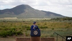 El presidente de EEUU, Joe Biden, durante un discurso en Tusayan, Arizona, el 8 de agosto de 2023.