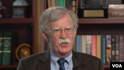 Former US National Security Advisor John Bolton talks to VOA, June 24, 2020.