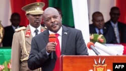Le président du Burundi, Pierre Nkurunziza, prononce un discours à Bujumbura, le 27 septembre 2019. (Photo: Tchandrou Nitanga / AFP)