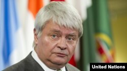 Head of United Nations peacekeeping operations, Herve Ladsous speaking Aug 2, 2012