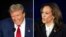 Republican presidential nominee former President Donald Trump, left, and Democratic presidential nominee Vice President Kamala Harris during an ABC News presidential debate at the National Constitution Center, Sept. 10, 2024, in Philadelphia. 