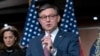 Спікер Палати представників США Майк Джонсон під час прес-конференції на Капітолійському пагорбі у Вашингтоні в середу, 10 квітня 2024 р. AP Photo/Jose Luis Magana