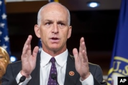FILE - Rep. Adam Smith, D-Wash., speaks during a news conference on Capitol Hill in Washington.