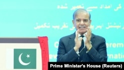 Thủ tướng Pakistan Shehbaz Sharif tại một buổi lễ ở Dinh Thủ tướng ở Islamabad, Pakistan ngày 14/10/2024.