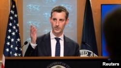 El portavoz del Departamento de Estado, Ned Price, en conferencia de prensa el miércoles 9 de junio de 2021 en Washington DC.