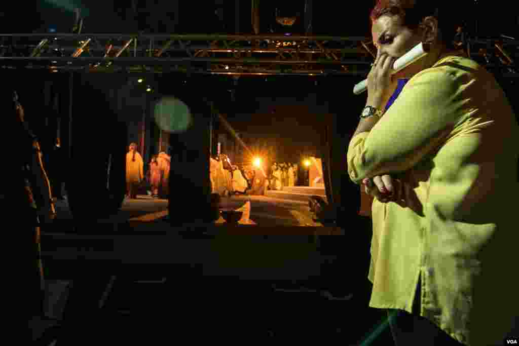 Rehearsals have run up to the day before the first performance. (Photo: John Owens for VOA)