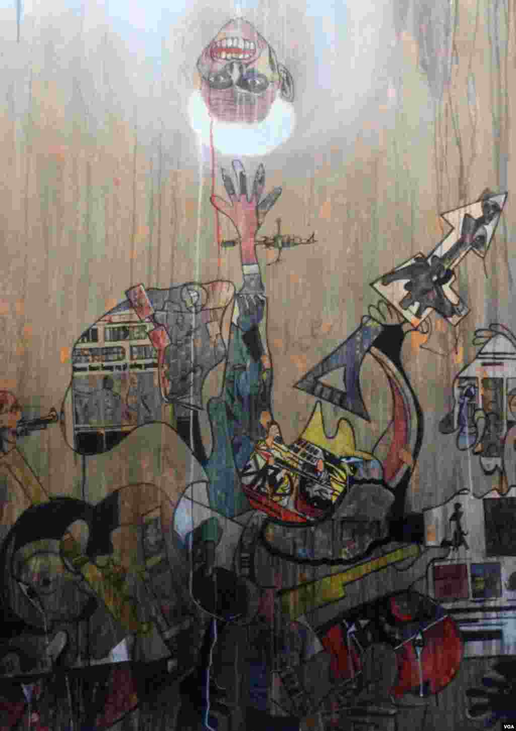 In "Red dot," Ngobeni paints Nelson Mandela as never before (Photo: B. Ngobeni)