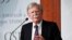 Former US national security adviser John Bolton speaking at the Center for Strategic and International Studies in Washington, Sept. 30, 2019. 