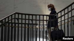 CIA Director Gina Haspel arrives to brief U.S. congressional leaders on reports that Russia paid the Taliban bounties to kill U.S. service members in Afghanistan, on Capitol Hill, July 2, 2020. 