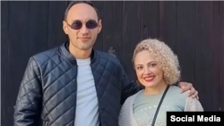 Amirhossein Mousavi, left, and Shabnam Hosseinzadah, who were arrested by Iranian intelligence agents in December. 