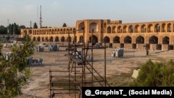 آماده‌سازی بستر خشک زاینده‌رود برای برگزاری کنسرت 