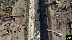 عکس هوایی از محل سقوط هواپیمای اوکراینی که توسط موشک‌های سپاه سرنگون شد. 