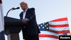 Former U.S. President Donald Trump attends his first campaign rally after announcing his candidacy for president in the 2024 election at an event in Waco, Texas, March 25, 2023. 