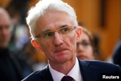 Mark Lowcock, UN Under-Secretary-General for Humanitarian Affairs and Emergency Relief Coordinator, attends the High Conference on the Lake Chad Region in Berlin, Germany, Sept. 3, 2018.