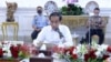 Presiden Jokowi dalam rapat terbatas di Istana Merdeka Jakarta , Senin (3/8) (Setpres RI).