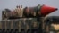 FILE - A Pakistani-made Shaheen-III missile that is capable of carrying nuclear warheads is displayed during a military parade to mark Pakistan National Day, in Islamabad, on March 23, 2022. 